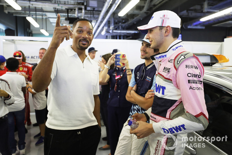 Will Smith, Lance Stroll, Williams Racing y Esteban Ocon, Racing Point Force India