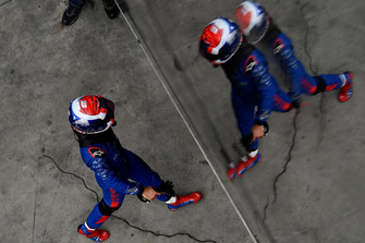 Brendon Hartley, Scuderia Toro Rosso dans le Parc Fermé