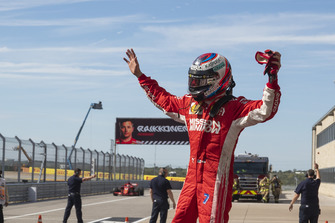 Kimi Raikkonen, Ferrari celebrates in parc ferme