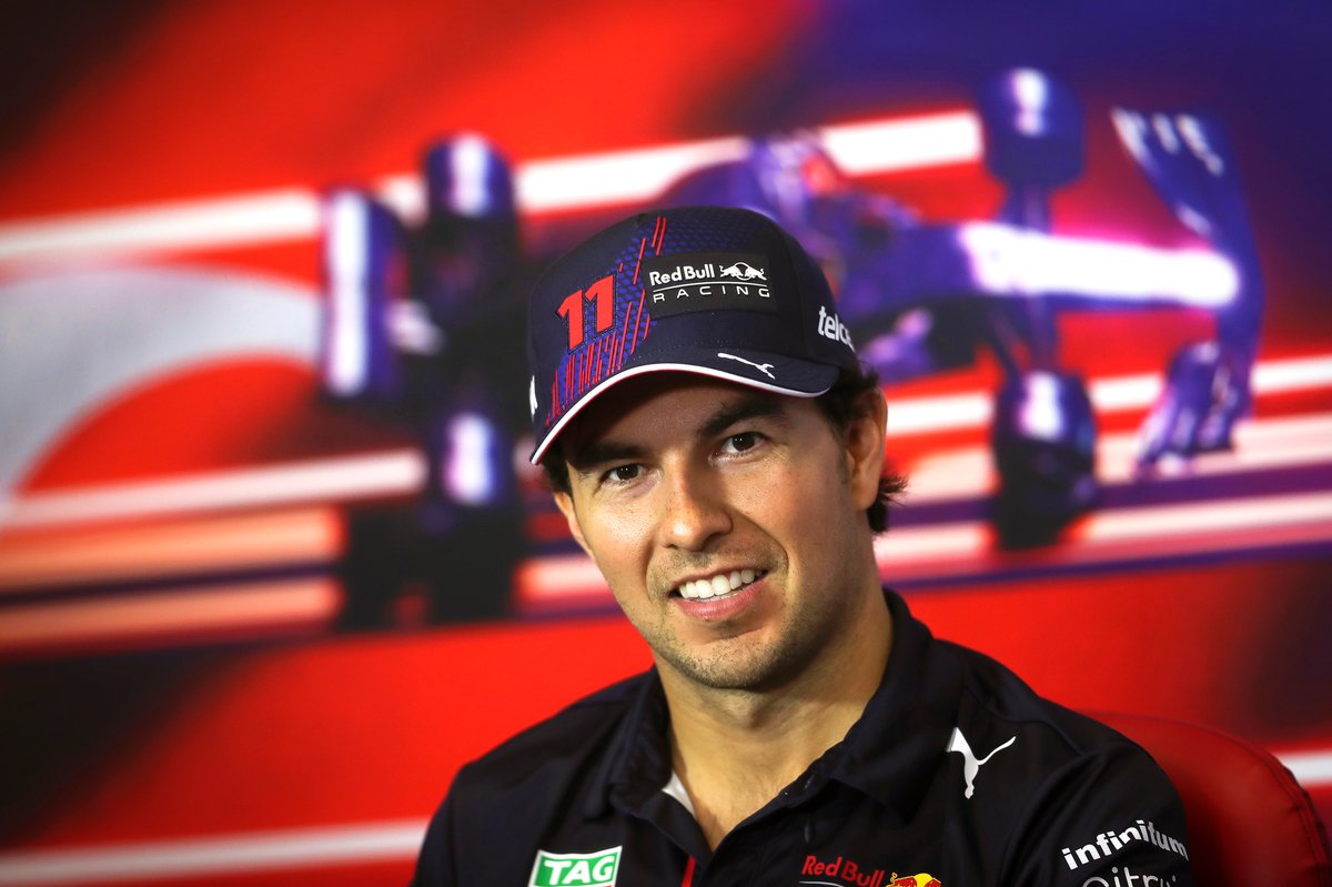 Sergio Pérez, Red Bull Racing en la conferencia de prensa