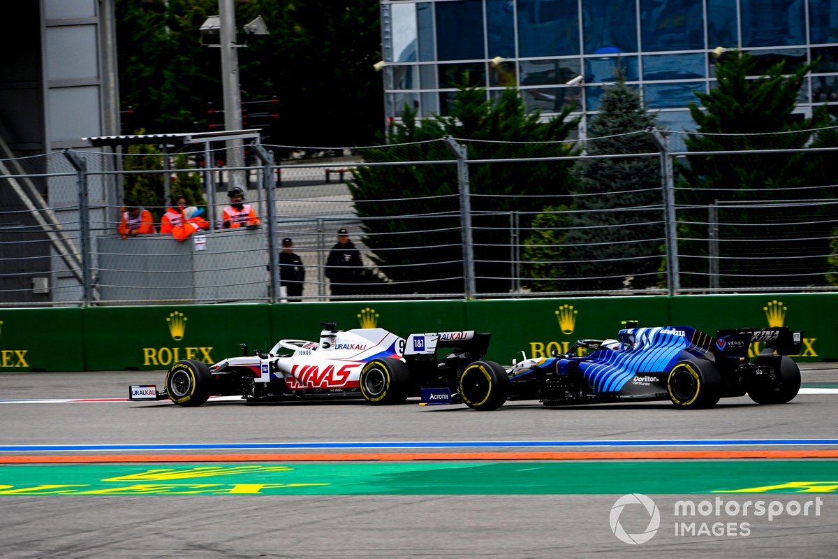 Nikita Mazepin, Haas VF-21, Nicholas Latifi, Williams FW43B