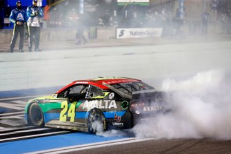 Race winner William Byron, Hendrick Motorsports, Chevrolet Camaro Axalta celebrates his win
