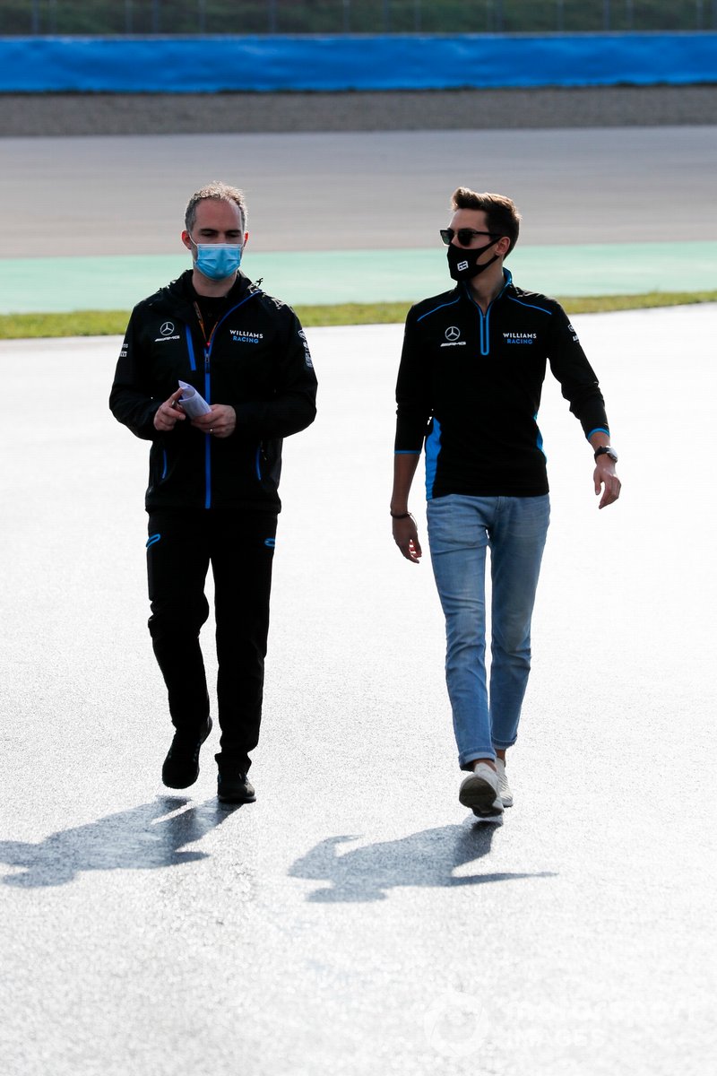 George Russell, Williams Racing walks the track