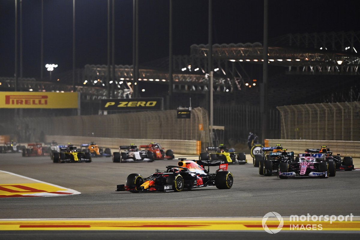 Max Verstappen, Red Bull Racing RB16, Sergio Pérez, Racing Point RP20, Valtteri Bottas, Mercedes F1 W11, Alex Albon, Red Bull Racing RB16