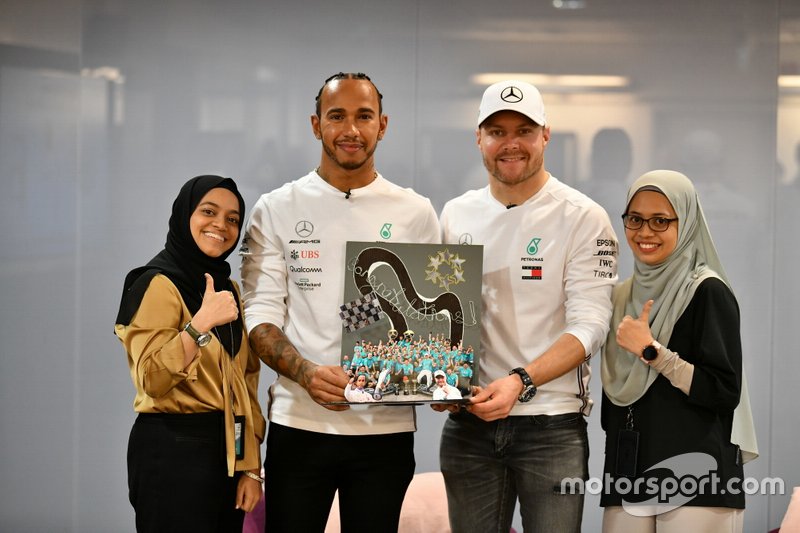 WM-Feier von Mercedes und Petronas