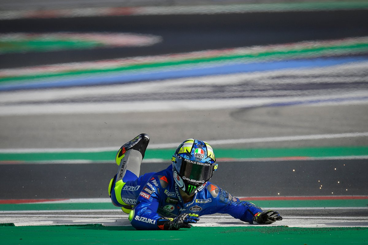 Joan Mir, Team Suzuki MotoGP, caída