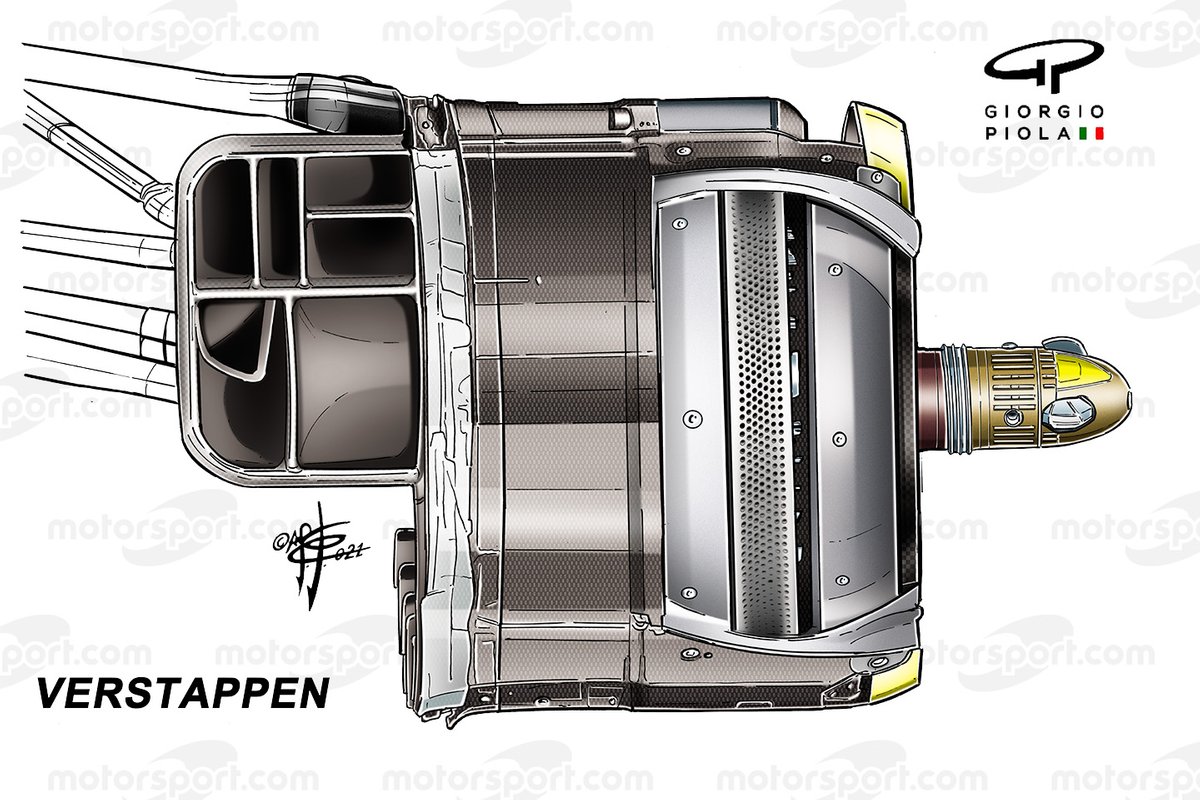 Detalle de los frenos del Red Bull Racing RB16B de Max Verstappen