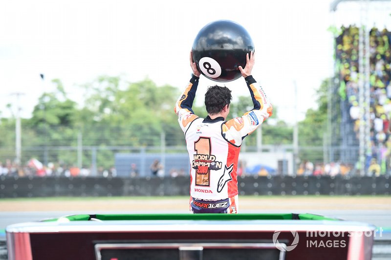 Il Campione del Mondo Marc Marquez, Repsol Honda Team, festeggia