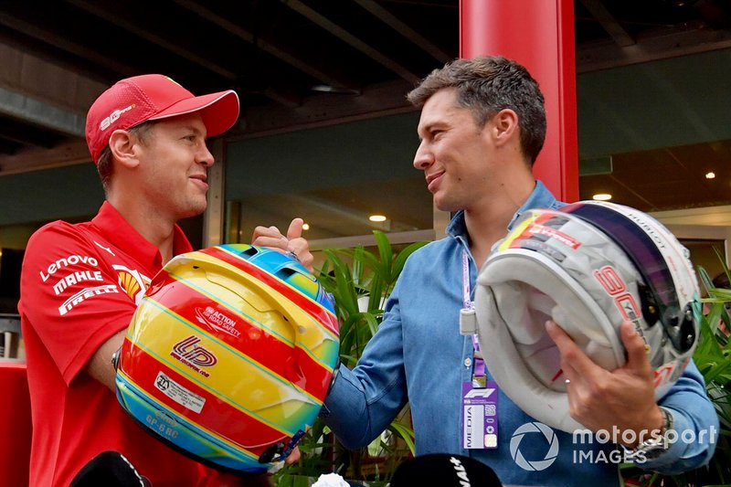 Sebastian Vettel, Ferrari and Loic Duval