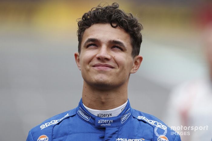 Lando Norris, McLaren, antes de la presentación del coche de Fórmula 1 de 2022