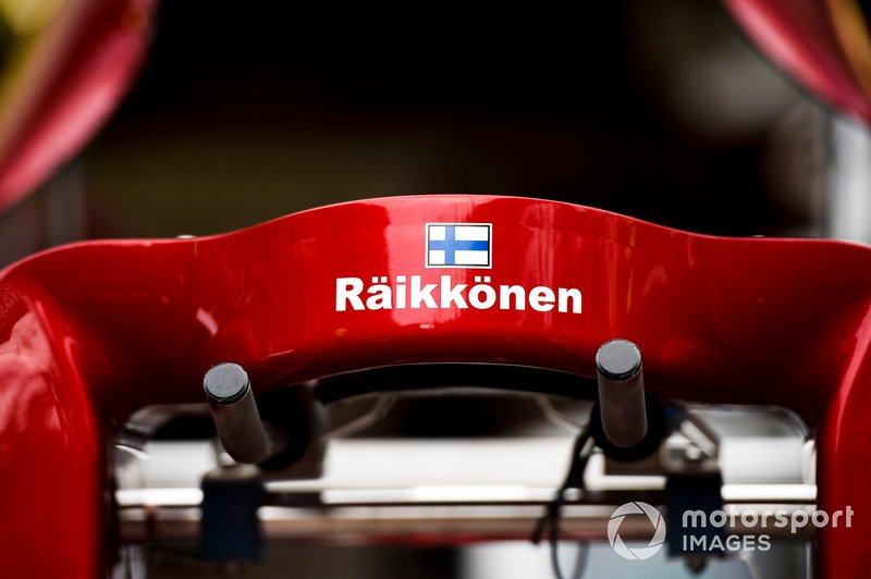 Head rest of Kimi Raikkonen, Alfa Romeo Racing C38 