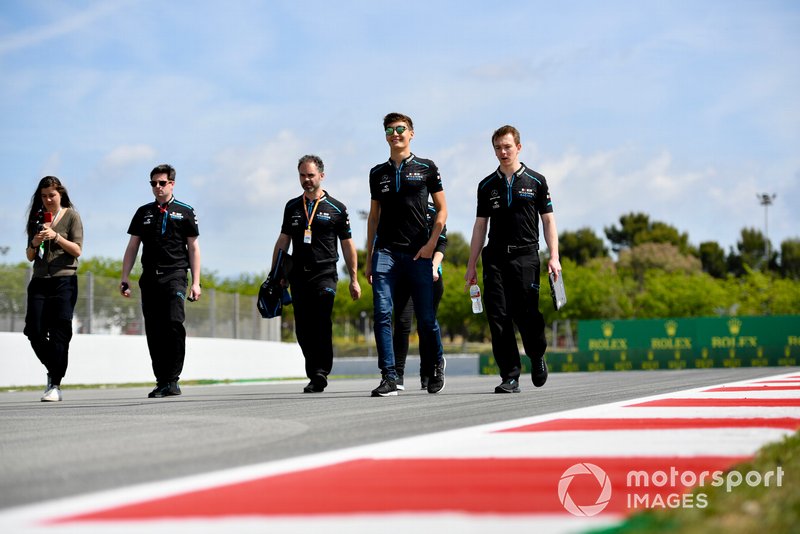George Russell, Williams Racing fait un trackwalk