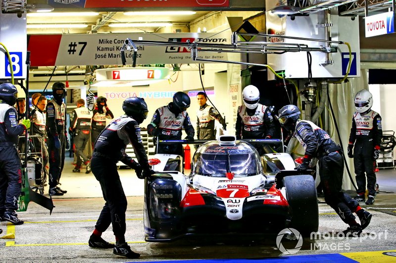 Danni alla #7 Toyota Gazoo Racing Toyota TS050: Mike Conway, Jose Maria Lopez, Kamui Kobayashi