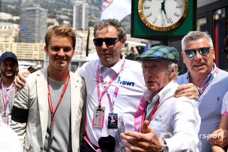 Nico Rosberg and Sir Jackie Stewart, 3-time F1 Champion, with a guest