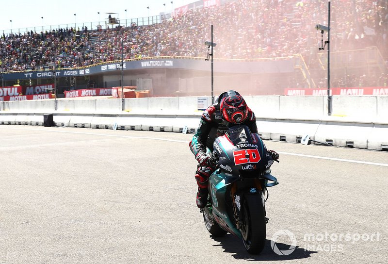 Pole sitter Fabio Quartararo, Petronas Yamaha SRT