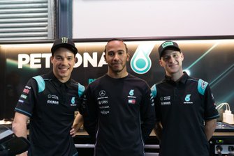 Lewis Hamilton, Franco Morbidelli, Petronas Yamaha SRT, Fabio Quartararo, Petronas Yamaha SRT