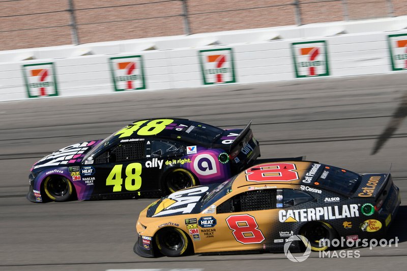 Jimmie Johnson, Hendrick Motorsports, Chevrolet Camaro Ally, Daniel Hemric, Richard Childress Racing, Chevrolet Camaro Caterpillar