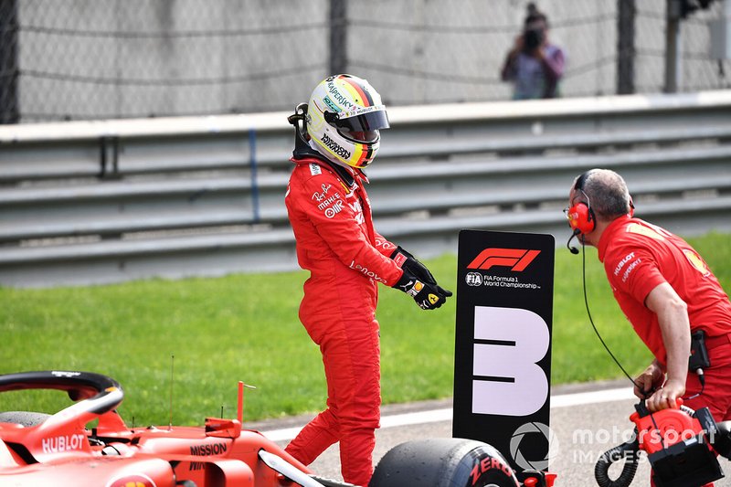 Sebastian Vettel, Ferrari, on the grid