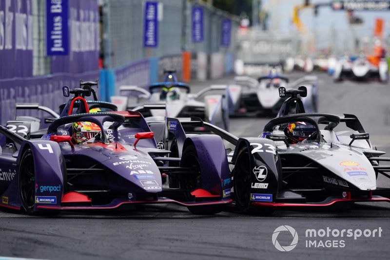 Sébastien Buemi, Nissan e.dams, Nissan IMO1, Robin Frijns, Envision Virgin Racing, Audi e-tron FE05, go wheel to wheel