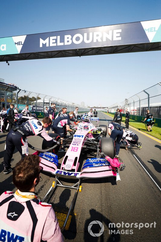 Lance Stroll, Racing Point RP19, on the grid