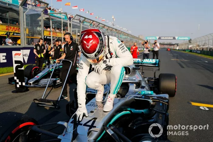 El poleman Lewis Hamilton, Mercedes AMG F1
