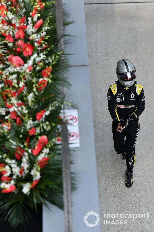 Daniel Ricciardo, Renault, in Parc Ferme