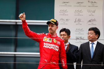 Sebastian Vettel, Ferrari op het podium