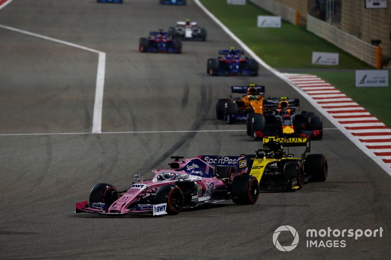 Sergio Perez, Racing Point RP19, Nico Hulkenberg, Renault R.S. 19, Pierre Gasly, Red Bull Racing RB15, Lando Norris, McLaren MCL34