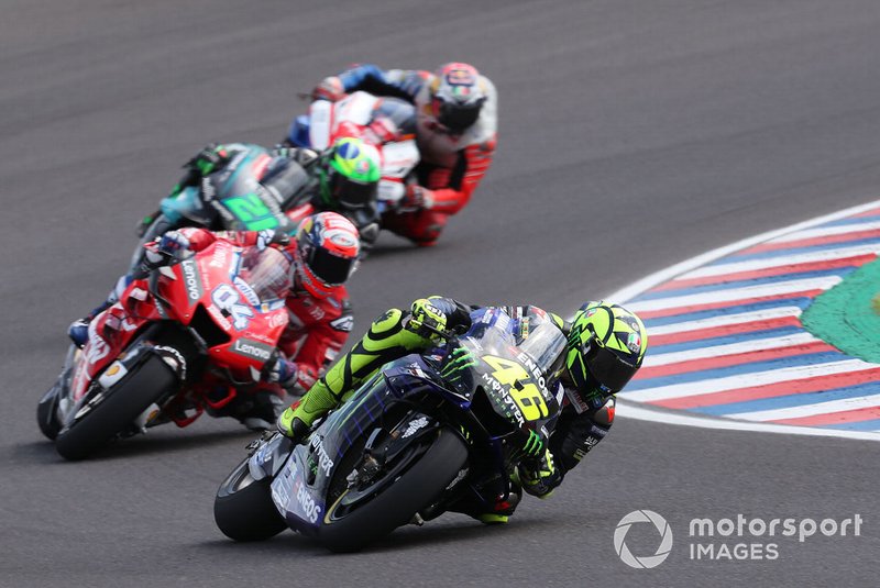 Valentino Rossi, Yamaha Factory Racing, Andrea Dovizioso, Ducati Team, Franco Morbidelli, Petronas Yamaha SRT, Jack Miller, Pramac Racing