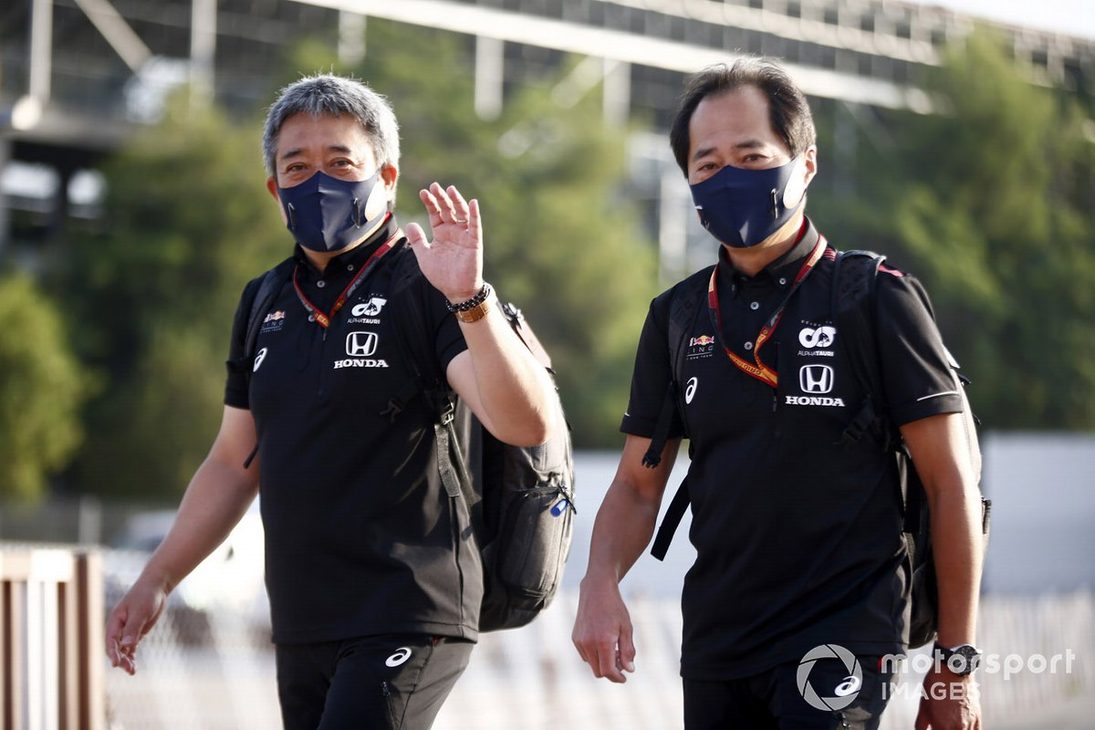 Masashi Yamamoto, General Manager, Honda Motorsport and Toyoharu Tanabe, F1 Technical Director, Honda
