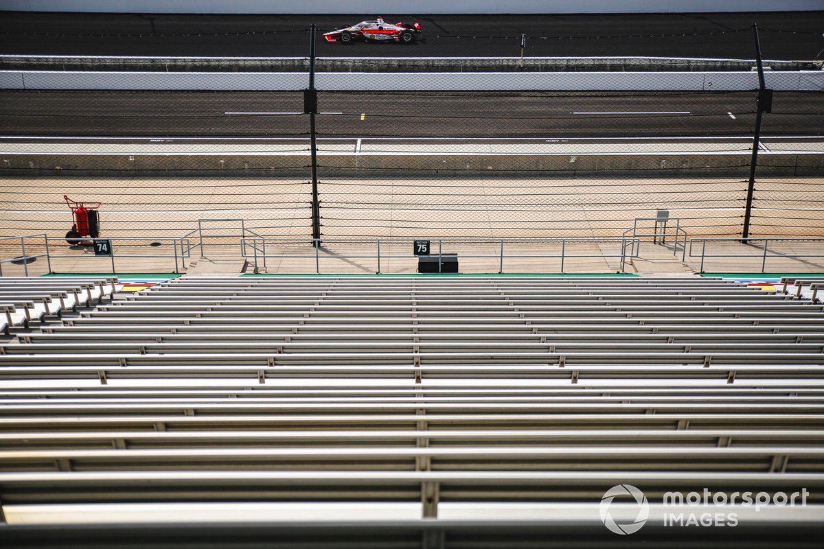 Josef Newgarden, Team Penske Chevrolet, tribunas vacías