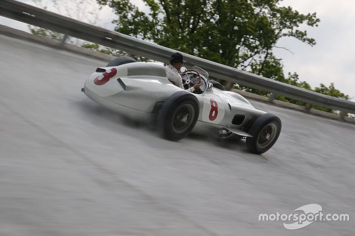 Lewis Hamilton y Sir Stirling Moss en Monza