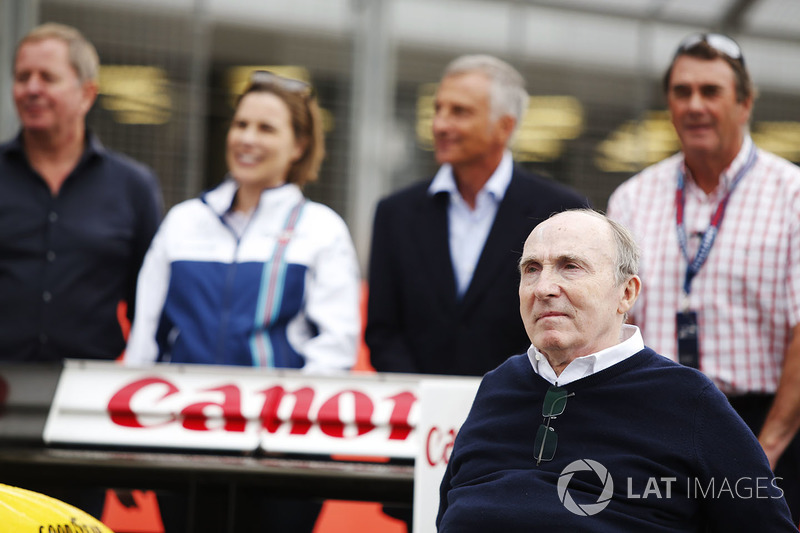  Sir Frank Williams, Martin Brundle, Claire Williams, Riccardo Patrese, Nigel Mansell