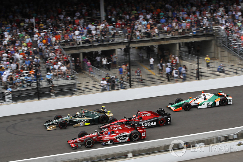 Ed Carpenter, Ed Carpenter Racing Chevrolet Graham Rahal, Rahal Letterman Lanigan Racing Honda Mikhail Aleshin, Schmidt Peterson Motorsports Honda Sebastian Saavedra, Juncos Racing Chevrolet