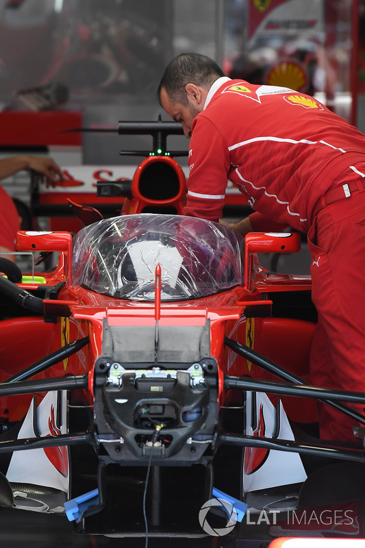 Ferrari SF70H with cockpit shield
