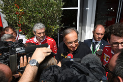 Maurizio Arrivabene, Ferrari Team Principal, Sergio Marchionne, CEO FIAT
