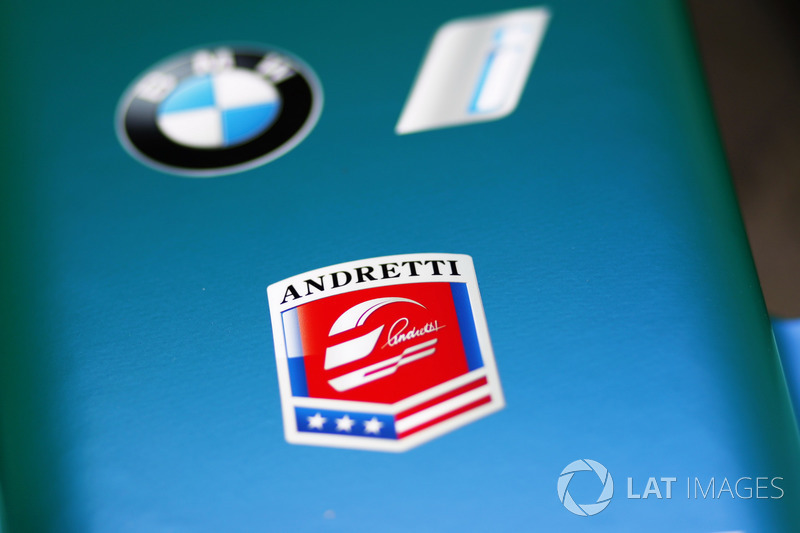 Andretti logo on the nose of the Andretti Formula E Team car