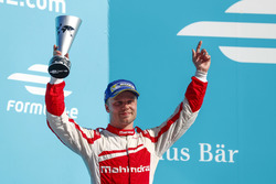 Felix Rosenqvist, Mahindra Racing, on the podium