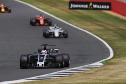 Romain Grosjean, Haas F1 Team VF-17, Lance Stroll, Williams FW40 and Fernando Alonso, McLaren MCL32
