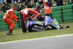 Maverick Viñales, Yamaha Factory Racing, crash