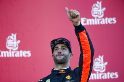 Third place Daniel Ricciardo, Red Bull Racing, on the podium