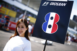 Grid Girl for Romain Grosjean, Haas F1 Team