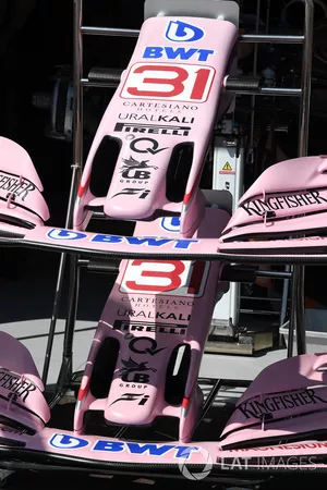 Force India VJM10 neus en voorvleugels