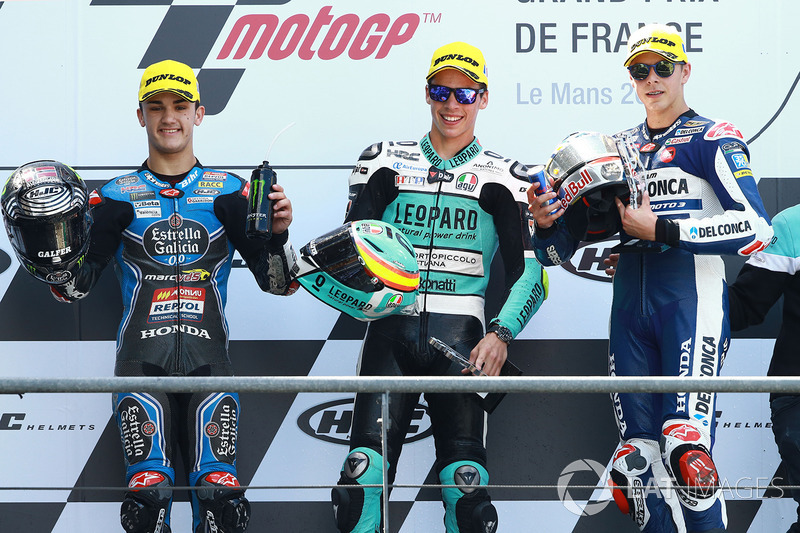 Na volta, Romano Fenati liderava a prova até que cometeu um erro e caiu. O italiano deu de bandeja a vitória para Joan Mir, que conquistou seu terceiro triunfo na temporada. Pela quinta vez em cinco provas a Honda fechou o top-5.