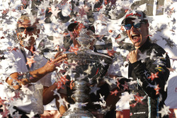 2017 champion Josef Newgarden, Team Penske Chevrolet with Roger Penske