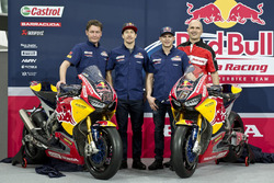 Nicky Hayden, Honda World Superbike Team, Stefan Bradl, Honda World Superbike Team, avec Ronald Ten Kate et Marco Chini
