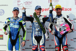 Podium Superstock: 1. Alastair Seeley, BMW, 2. Lee Johnston, BMW, 3. Dean Harrison, Kawasaki