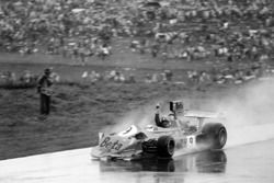 Vittorio Brambilla, March 751-Ford, celebrates after crashing after the finish