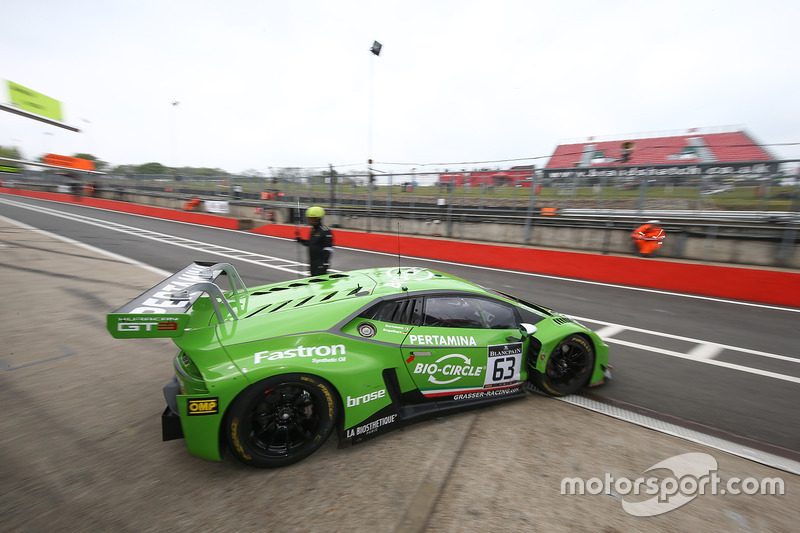 #63 GRT Grasser Racing Team Lamborghini Huracan GT3: Christian Engelhart, Mirko Bortolotti