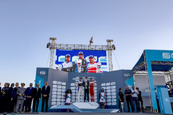 Podium: Race winner Sébastien Buemi, Renault e.Dams; second place Sam Bird, DS Virgin Racing; Felix Rosenqvist, Mahindra Racing